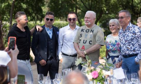 Lech Wałęsa był gościem w Afloparku. Uczestniczył on w charytatywnej zbiórce dla Fundacji Gajusz Życie Pabianic