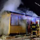 Pożar drewnianego budynku w Konstantynowie