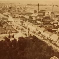 Ulica Zamkowa w Pabianicach w ostatnich latach XIX wieku