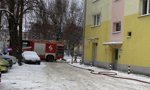 Pożar w bloku przy Wileńskiej
