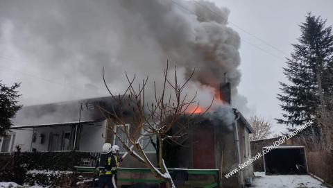 Pożar domu w Lutomiersku Życie Pabianic 