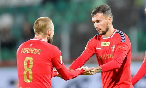 Maksymilian Rozwandowicz strzelił gola dla Zagłębia Sosnowiec w meczu z ŁKS Łódź Życie Pabianic