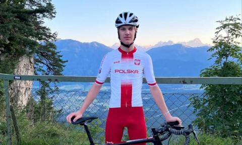 Kacper Chudy (PTC DSV Alpina) świetnie jeździł w kolarskiej reprezentacji Polski do lat 17 Życie Pabianic