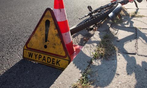 potrącony rowerzysta Życie Pabianic