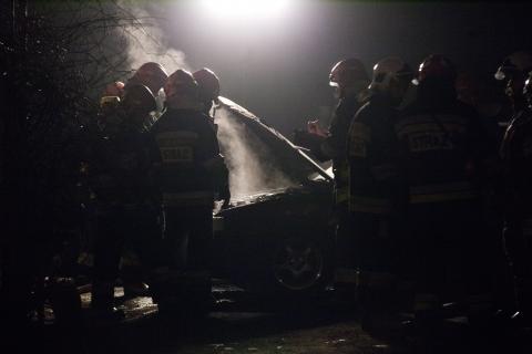 pożar samochodu Życie Pabianic