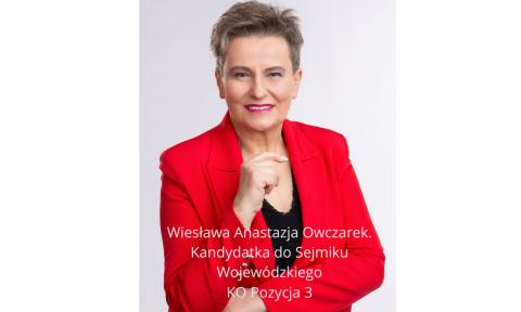Wiesława Owczarek kandydatka na radną do sejmiku Życie Pabianic